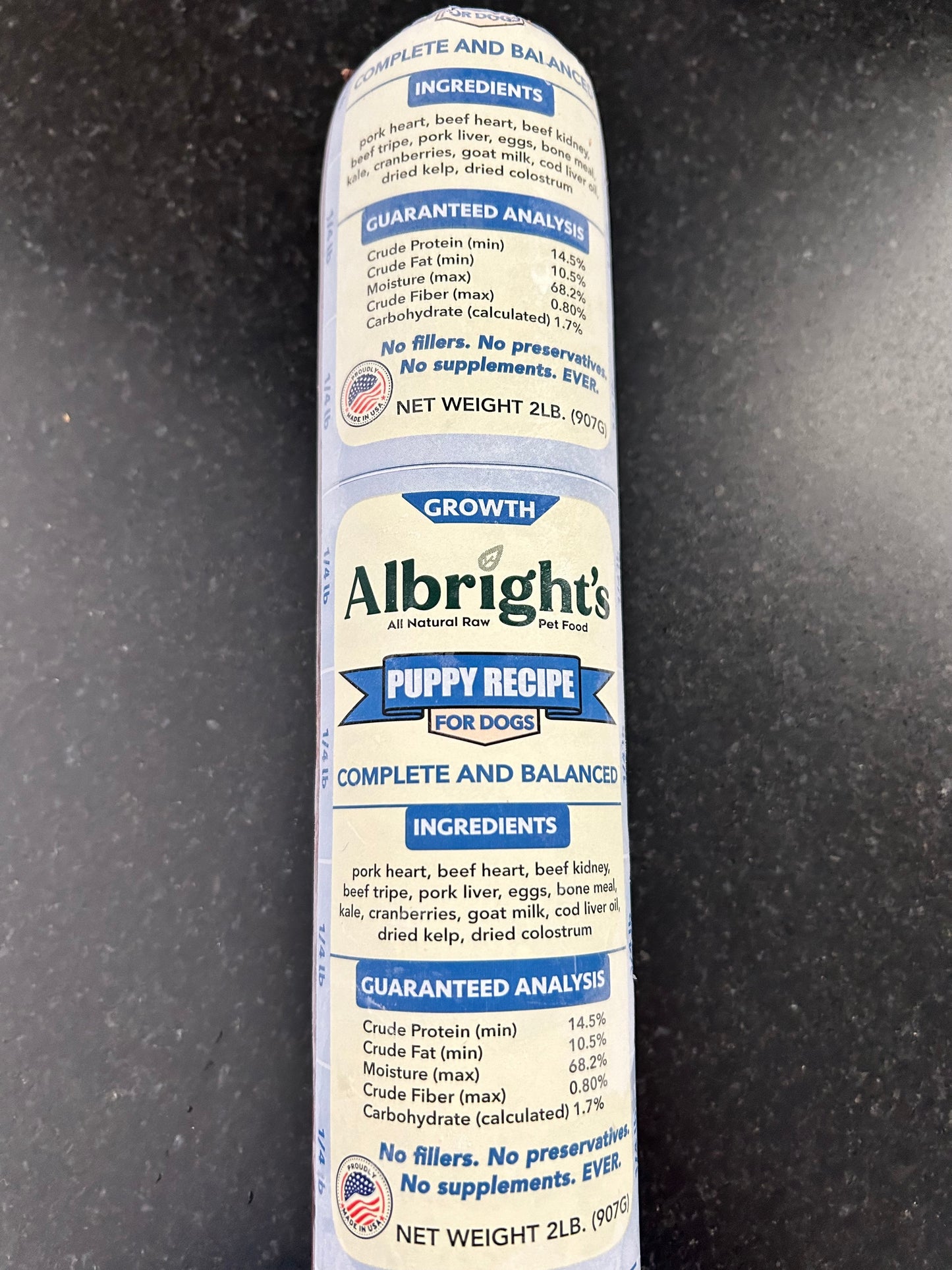 Albright's Puppy Recipe