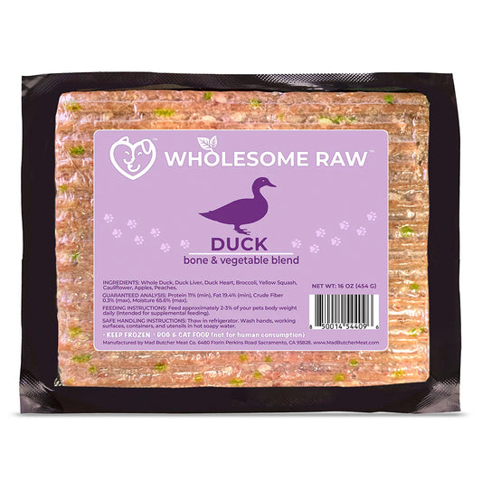 Wholesome Raw Duck and Vegetable Blend